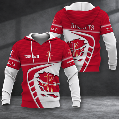 FINAL SALE - NEW CUSTOMIZED NBA07 HRO HOUSTON ROCKETS T-SHIRT, POLO SHIRT, ZIP POLO SHIRT, SWEATSHIRT, HOODIE & ZIP HOODIE