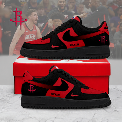 FINAL SALE - NEW CUSTOMIZED NBA07 HRO HOUSTON ROCKETS AF1 SNEAKERS