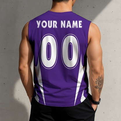 ACTIVE OFFER - NEW CUSTOMIZED | NCAA CWS07 LST LSU TIGERS MEN'S GYM SHIRT