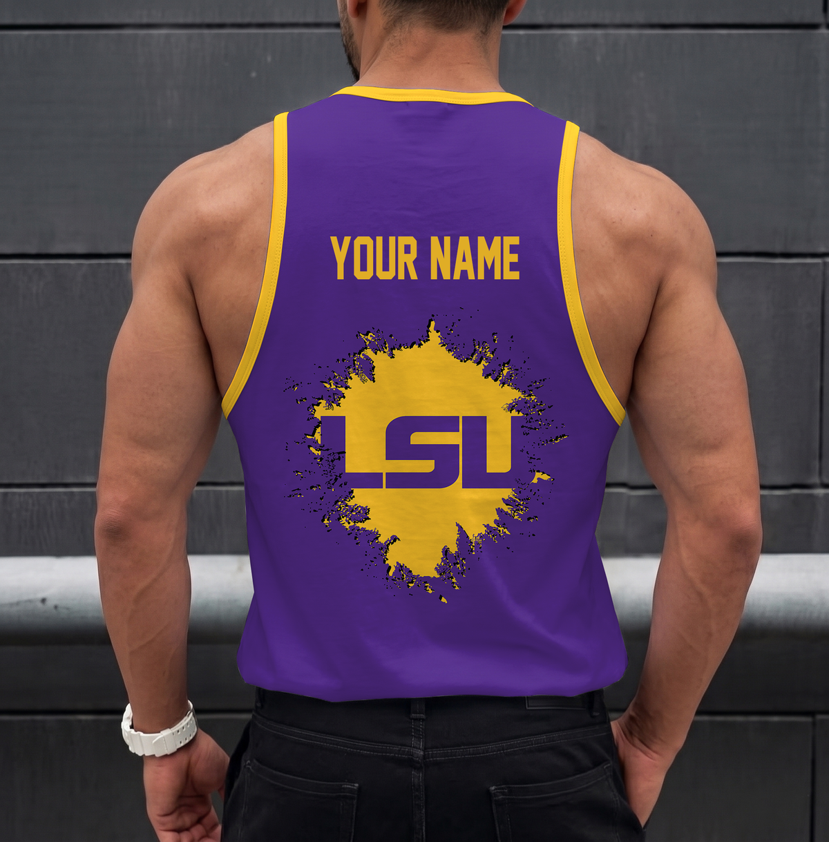 SPECIAL EDITION - NEW CUSTOMIZED NCAA CWS07 LST LSU TIGERS UNISEX TANK TOP