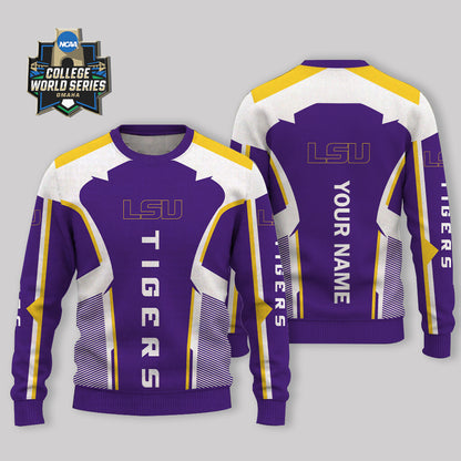 LIMITED EDITION - NEW CUSTOMIZED NCAA CWS07 LST LSU TIGERS UGLY SWEATER