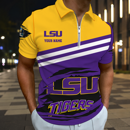 SPECIAL EDITION - NEW CUSTOMIZED NCAA CWS07 LST LSU TIGERS T-SHIRT, POLO SHIRT, ZIP POLO SHIRT, SWEATSHIRT, HOODIE & ZIP HOODIE