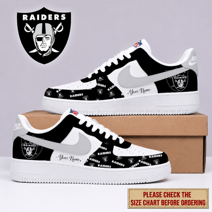 EXCLUSIVE EDITION - NEW CUSTOMIZED NFL07 LVR LAS VEGAS RAIDERS AF1 SHOES