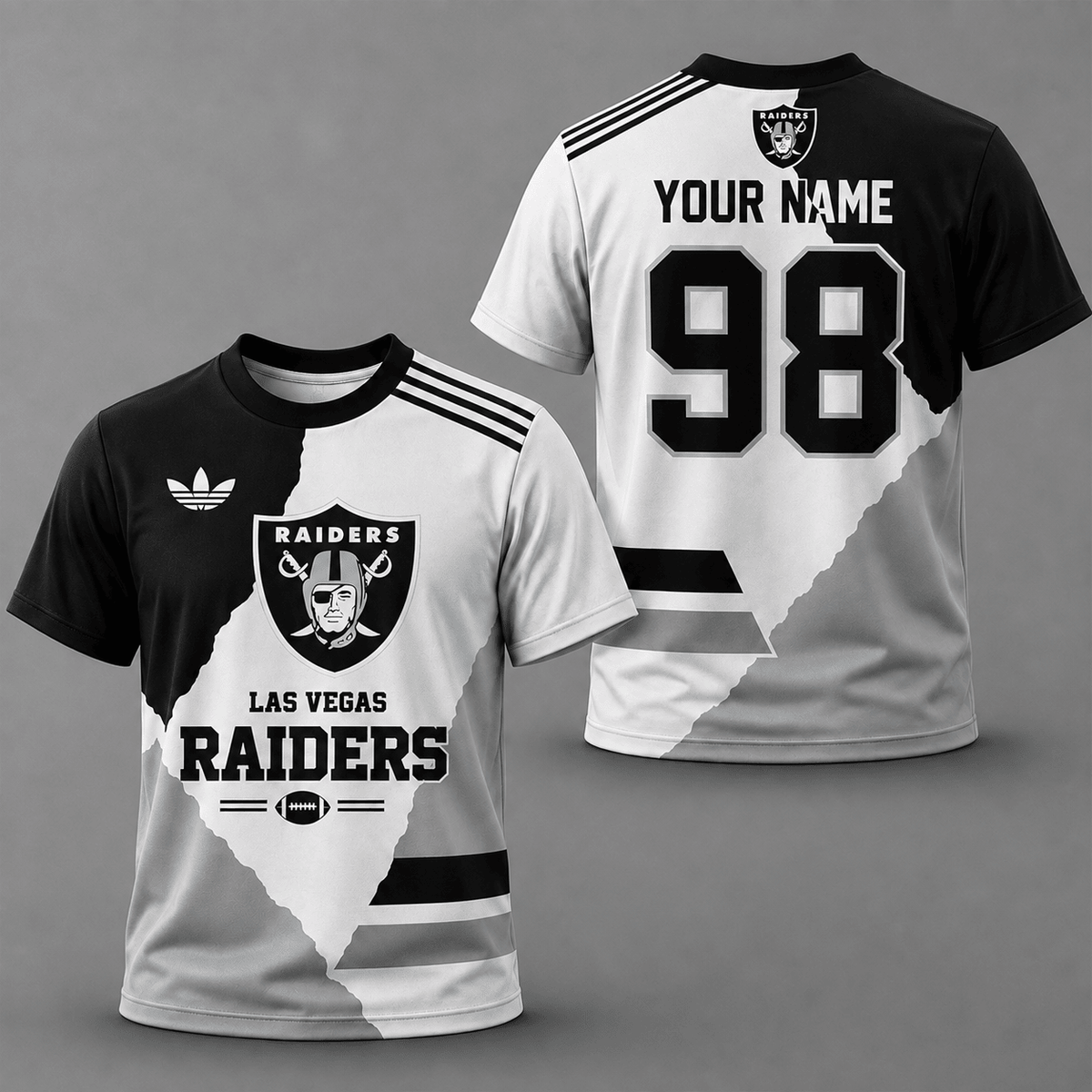 ELITE EDITION - NEW CUSTOMIZED NFL07 LVR LAS VEGAS RAIDERS T-SHIRTS, POLO SHIRT & ZIP POLO SHIRT