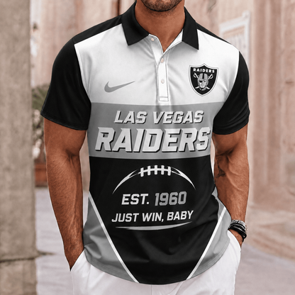 ELITE EDITION - NEW CUSTOMIZED NFL07 LVR LAS VEGAS RAIDERS POLO SHIRT, ZIP POLO SHIRT & T-SHIRTS