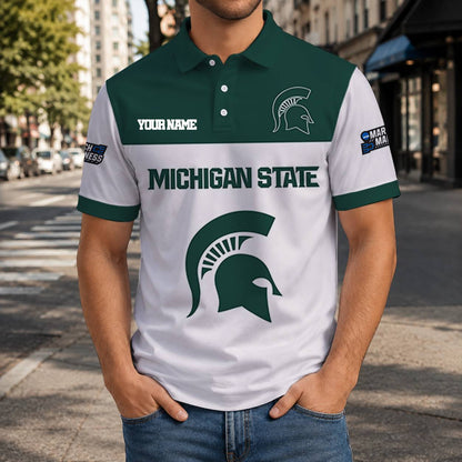 HOT DEAL - NEW CUSTOMIZED NCAA MAM07 MSS MICHIGAN STATE SPARTANS T-SHIRT, POLO SHIRT, ZIP POLO SHIRT, SWEATSHIRT, HOODIE & ZIP HOODIE