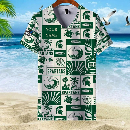 LIMITED EDITION - NEW CUSTOMIZED NCAA MAM07 MSS MS SPARTANS V-NECK FEMALE SHIRT