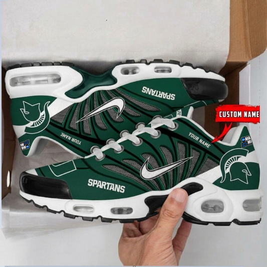 ELITE EDITION - NEW CUSTOMIZED NCAA MAM07 MSS MS SPARTANS UNISEX AIR MAX PLUS SNEAKERS
