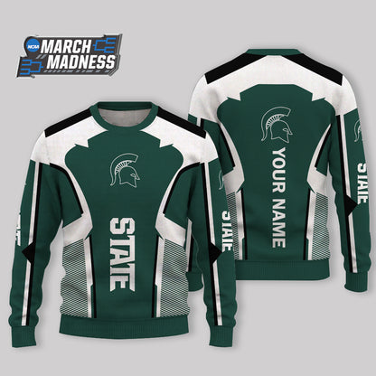 LIMITED EDITION - NEW CUSTOMIZED NCAA MAM07 MSS MICHIGAN STATE SPARTANS UGLY SWEATER