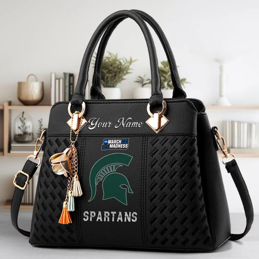 VIRAL EDITON - NEW CUSTOMIZED NCAA MAM07 MSS MS SPARTANS ZIP HANDBAG MULTICOLOR