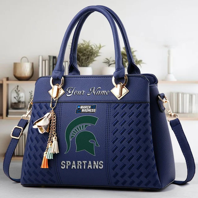 VIRAL EDITON - NEW CUSTOMIZED NCAA MAM07 MSS MS SPARTANS ZIP HANDBAG MULTICOLOR
