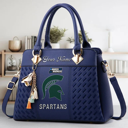 VIRAL EDITON - NEW CUSTOMIZED NCAA MAM07 MSS MS SPARTANS ZIP HANDBAG MULTICOLOR