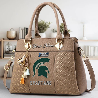 VIRAL EDITON - NEW CUSTOMIZED NCAA MAM07 MSS MS SPARTANS ZIP HANDBAG MULTICOLOR