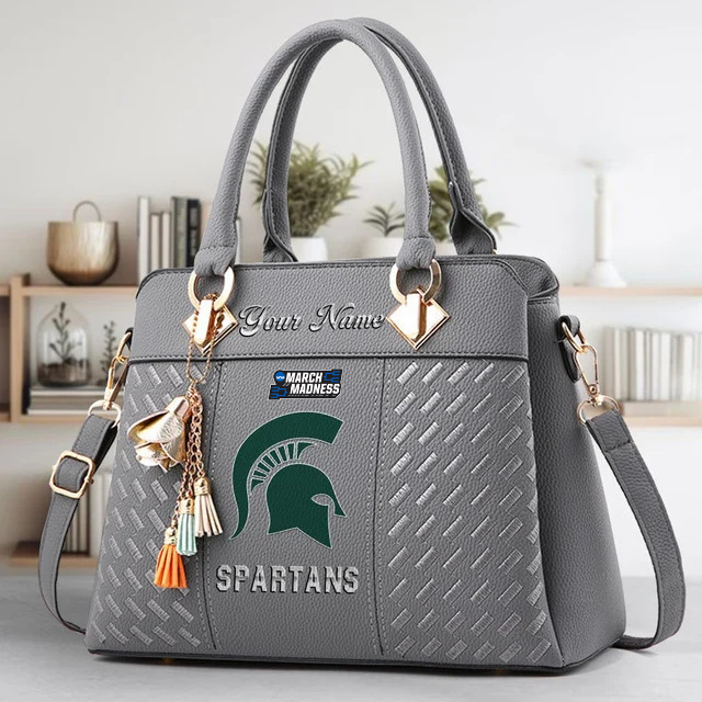 VIRAL EDITON - NEW CUSTOMIZED NCAA MAM07 MSS MS SPARTANS ZIP HANDBAG MULTICOLOR