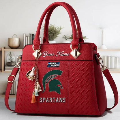 VIRAL EDITON - NEW CUSTOMIZED NCAA MAM07 MSS MS SPARTANS ZIP HANDBAG MULTICOLOR