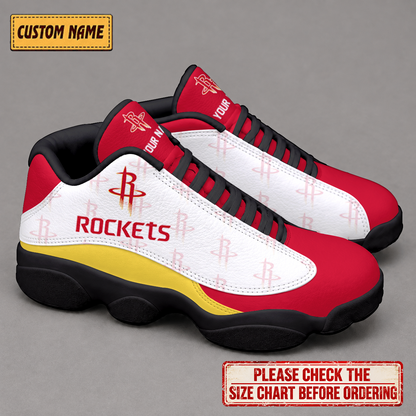 SPECIAL EDITION - NEW CUSTOMIZED NBA07 HRO HOUSTON ROCKETS AIR JORDAN 13 LOW TOP SNEAKER