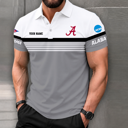 LIMITED EDITION - NEW CUSTOMIZED NCAA FBS08 ABC ALABAMA CRIMSON TIDE POLO SHIRT