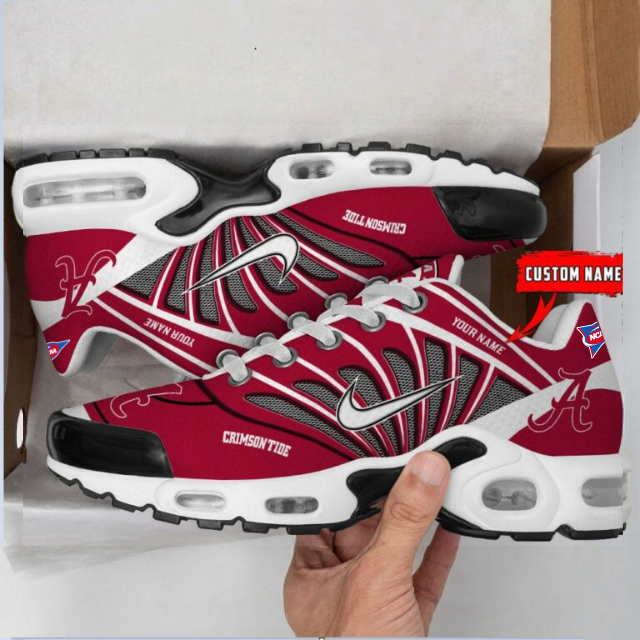 ELITE EDITION - NEW CUSTOMIZED NCAA FBS08 ABC AB CRIMSON TIDE UNISEX AIR MAX PLUS SNEAKERS