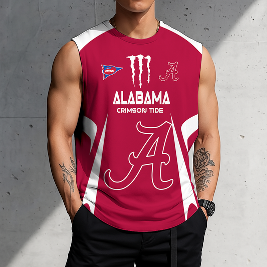 ACTIVE OFFER - NEW CUSTOMIZED | NCAA FBS08 ABC AB CRIMSON TIDE MEN'S GYM SHIRT