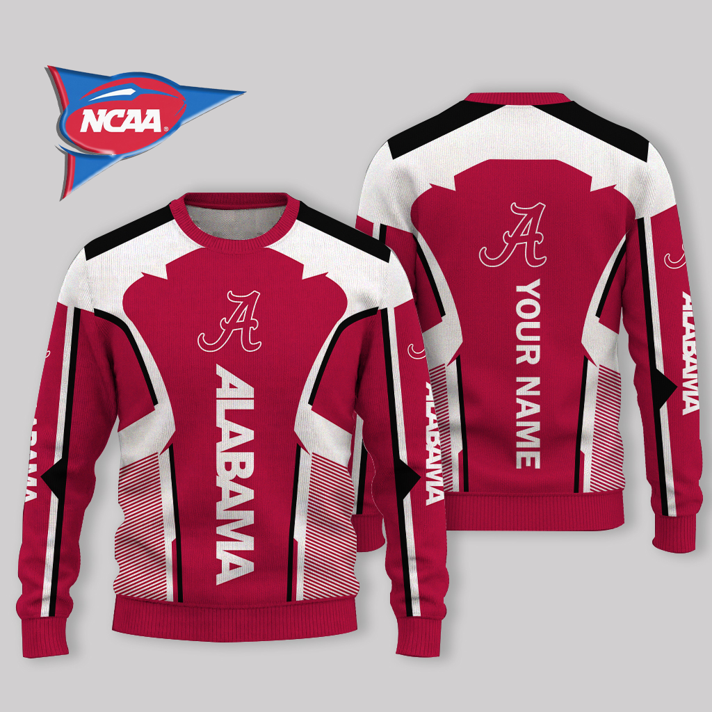 LIMITED EDITION - NEW CUSTOMIZED NCAA FBS08 ABC ALABAMA CRIMSON TIDE UGLY SWEATER