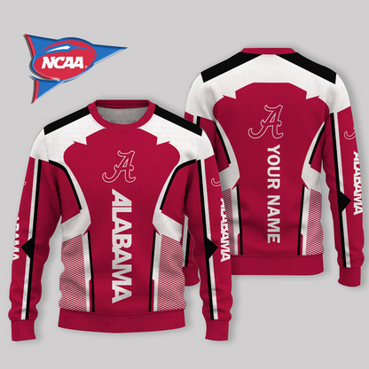 LIMITED EDITION - NEW CUSTOMIZED NCAA FBS08 ABC ALABAMA CRIMSON TIDE UGLY SWEATER