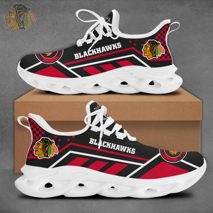 LIMITED EDITION - NEW CUSTOMIZED NHL08 CBH CHICAGO BLACKHAWKS CLUNKY SNEAKERS