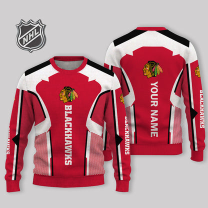 LIMITED EDITION - NEW CUSTOMIZED NHL08 CBH CHICAGO BLACKHAWKS UGLY SWEATER