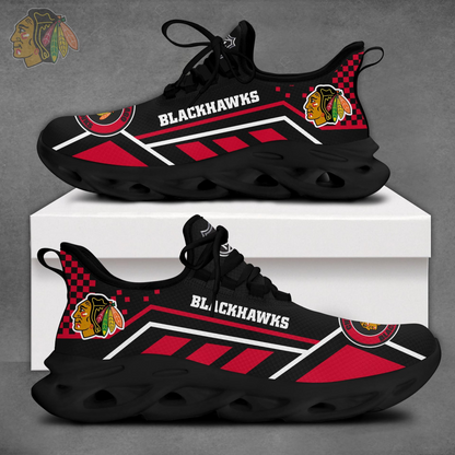 LIMITED EDITION - NEW CUSTOMIZED NHL08 CBH CHICAGO BLACKHAWKS CLUNKY SNEAKERS