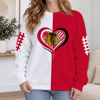 LIMITED EDITION - NEW CUSTOMIZED NHL08 CBH CHICAGO BLACKHAWKS RIBBED HOODIE & SWEATSHIRT