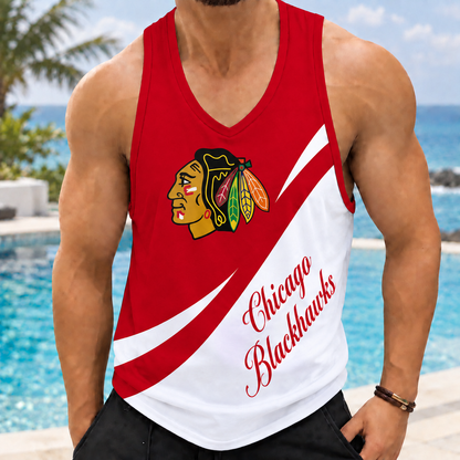 LIMITED EDITION - NEW CUSTOMIZED NHL08 CBH CHICAGO BLACKHAWKS MEN'S TANK TOP