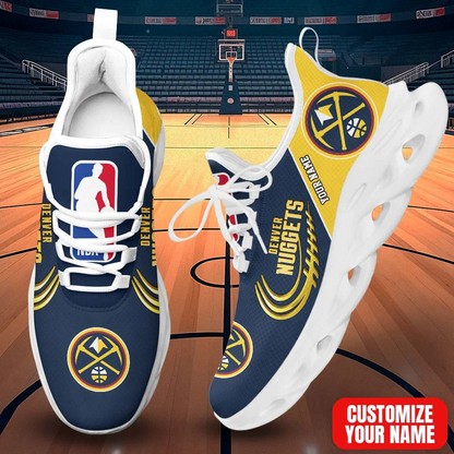 FINAL SALE - NEW CUSTOMIZED NBA08 DNU DENVER NUGGETS PREMIUM CLUNKY SNEAKERS