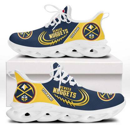 FINAL SALE - NEW CUSTOMIZED NBA08 DNU DENVER NUGGETS PREMIUM CLUNKY SNEAKERS