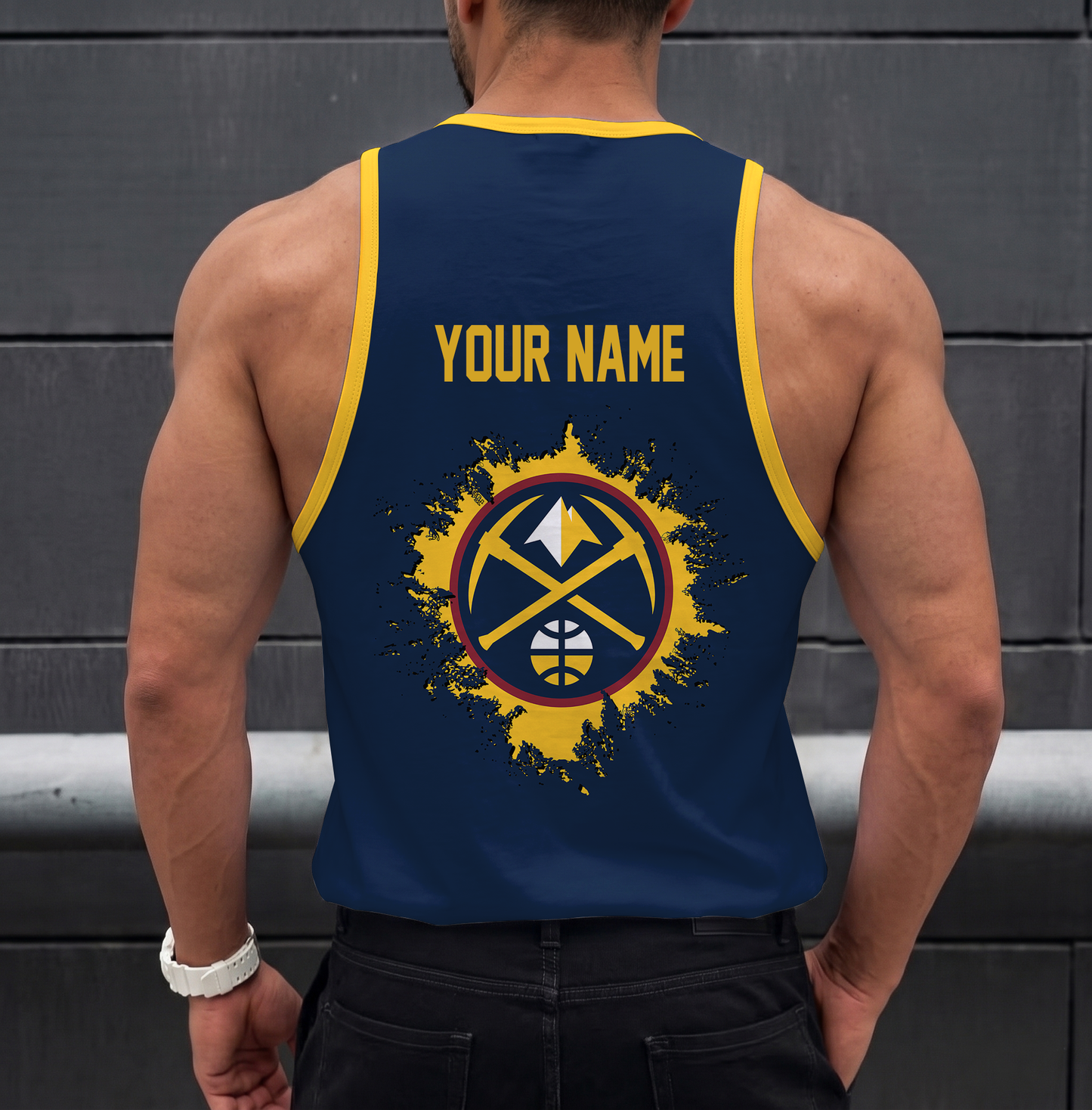 FINAL SALE - NEW CUSTOMIZED NBA08 DNU DENVER NUGGETS UNISEX TANK TOP