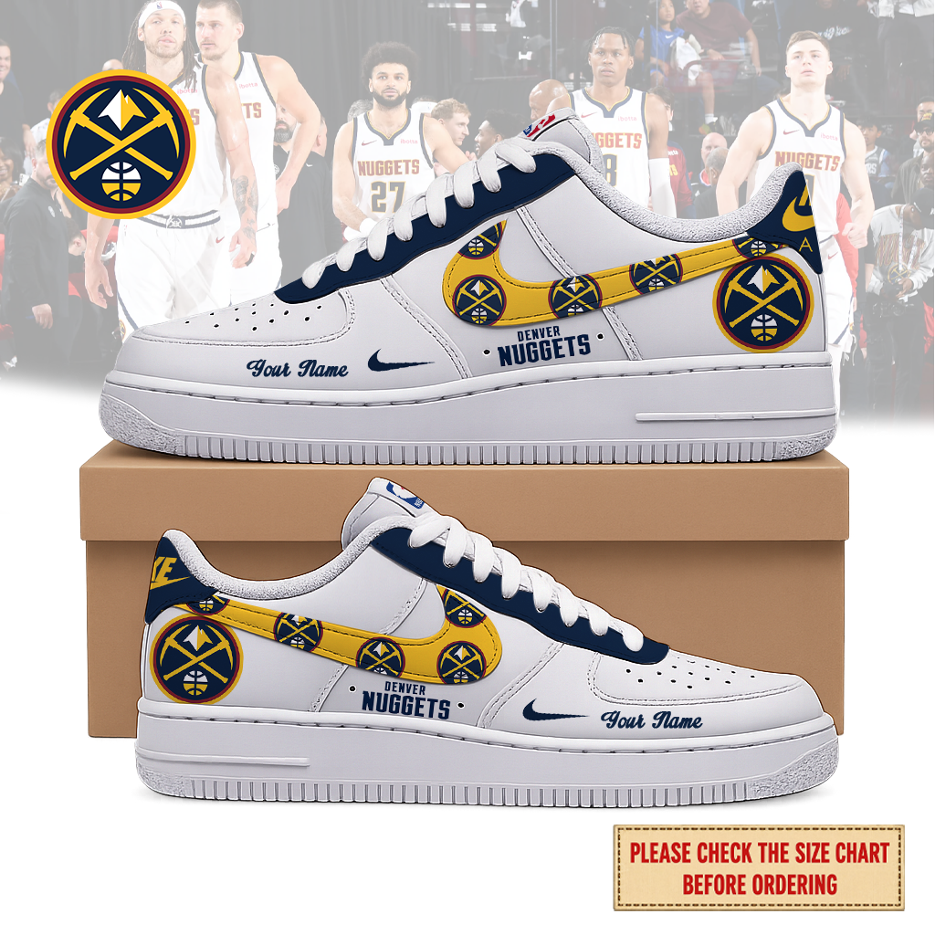 EXCLUSIVE EDITION - NEW CUSTOMIZED NBA08 DNU DENVER NUGGETS AF1 SNEAKERS