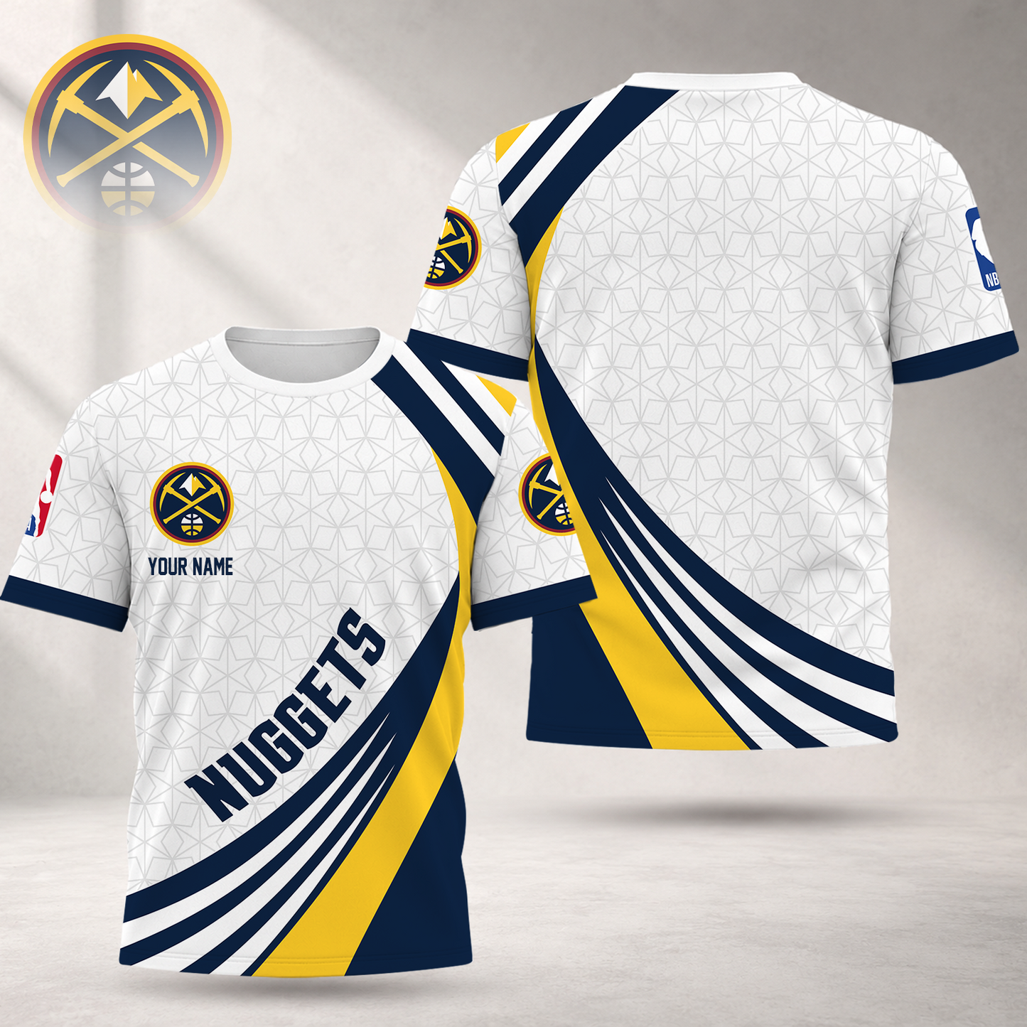 FINAL SALE - NEW CUSTOMIZED NBA08 DNU DENVER NUGGETS T-SHIRT, POLO SHIRT, ZIP POLO SHIRT, SWEATSHIRT, HOODIE & ZIP HOODIE