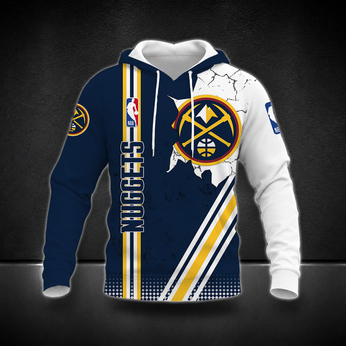 FINAL SALE - NEW CUSTOMIZED NBA08 DNU DENVER NUGGETS T-SHIRT, POLO SHIRT, ZIP POLO SHIRT, SWEATSHIRT, HOODIE & ZIP HOODIE