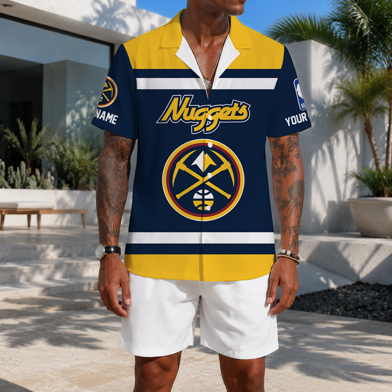 LIMITED EDITION - NEW CUSTOMIZED NBA08 DNU DENVER NUGGETS UNISEX HAWAIIAN SHIRT