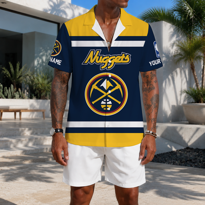 LIMITED EDITION - NEW CUSTOMIZED NBA08 DNU DENVER NUGGETS UNISEX HAWAIIAN SHIRT