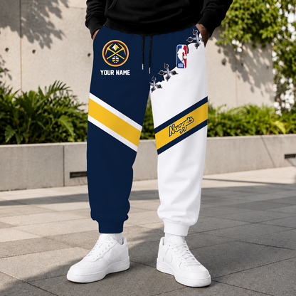 FINAL SALE - NEW CUSTOMIZED NBA08 DNU DENVER NUGGETS SWEATPANTS