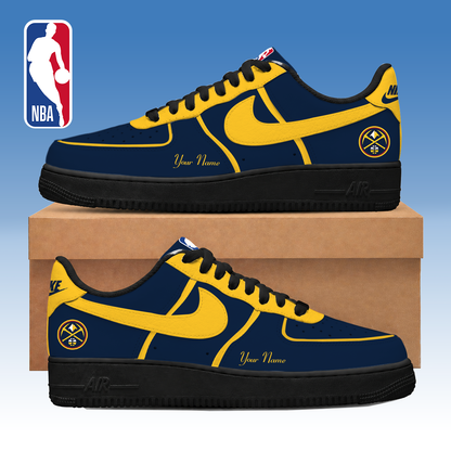 FINAL SALE - NEW CUSTOMIZED NBA08 DNU DENVER NUGGETS AF1 SNEAKERS