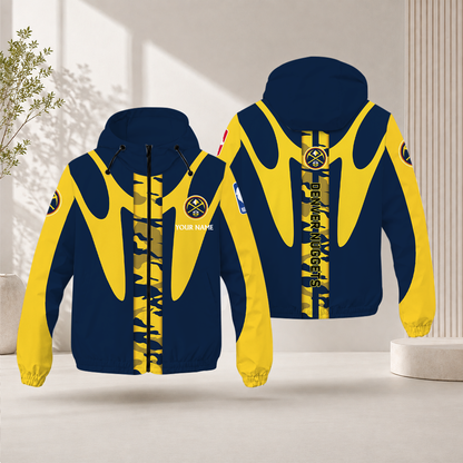 LIMITED EDITION - NEW CUSTOMIZED NBA08 DNU DENVER NUGGETS WINDBREAKER JACKET