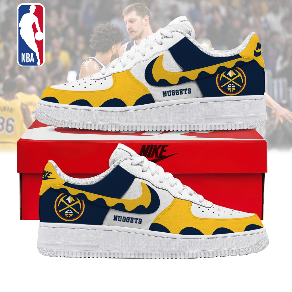 FINAL SALE - NEW CUSTOMIZED NBA08 DNU DENVER NUGGETS AF1 SNEAKERS