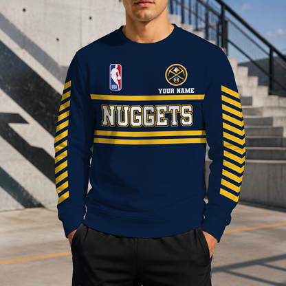 FINAL SALE - NEW CUSTOMIZED NBA08 DNU DENVER NUGGETS UNISEX SWEATSHIRT