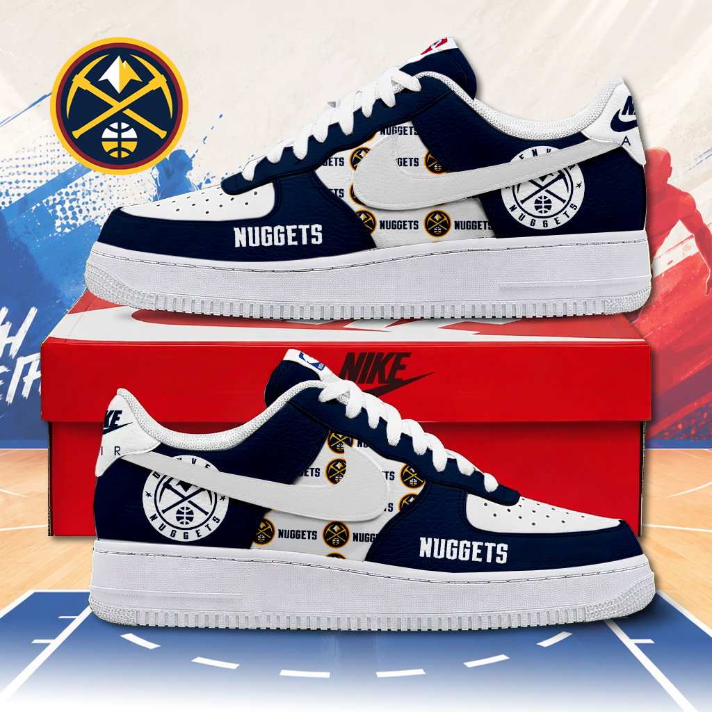 FINAL SALE - NEW CUSTOMIZED NBA08 DNU DENVER NUGGETS AF1 SNEAKERS