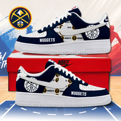 FINAL SALE - NEW CUSTOMIZED NBA08 DNU DENVER NUGGETS AF1 SNEAKERS