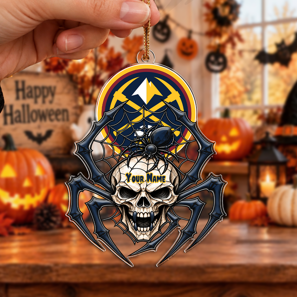 VIRAL EDITION - NEW CUSTOMIZED NBA08 DNU DENVER NUGGETS HALLOWEEN ACRYLIC ORNAMENT