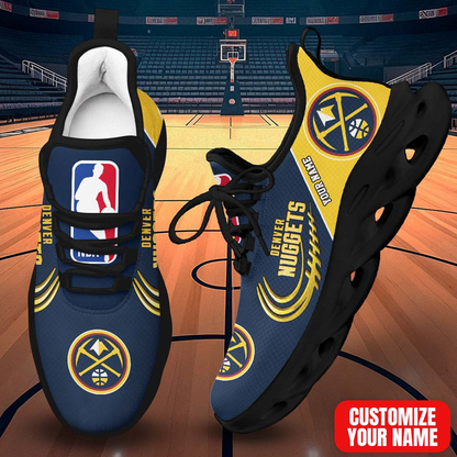 FINAL SALE - NEW CUSTOMIZED NBA08 DNU DENVER NUGGETS PREMIUM CLUNKY SNEAKERS