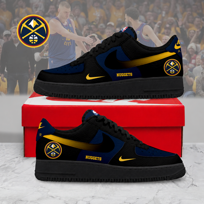 FINAL SALE - NEW CUSTOMIZED NBA08 DNU DENVER NUGGETS AF1 SNEAKERS
