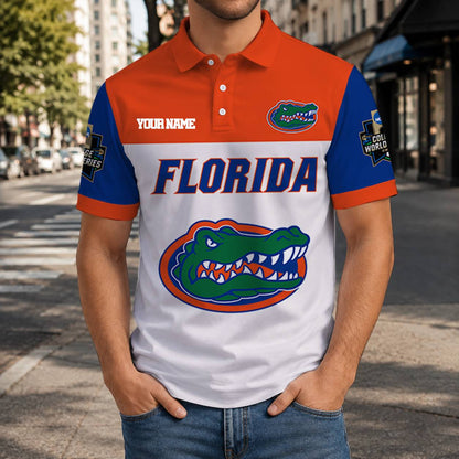 VIRAL EDITION - NEW CUSTOMIZED NCAA CWS08 FLG FLORIDA GATORS T-SHIRT, POLO SHIRT, ZIP POLO SHIRT, SWEATSHIRT, HOODIE & ZIP HOODIE
