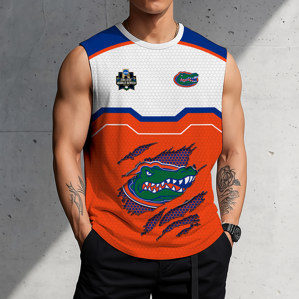 LIMITED EDITION - NEW CUSTOMIZED NCAA CWS08 FLG FLORIDA GATORS MEN'S GYM SHIRT